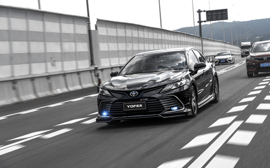 Toyota Camry 8th Gen XV70 LE XLE 2021-2024 with Aftermarket Parts - Front Lip Splitter PP from Yofer USA