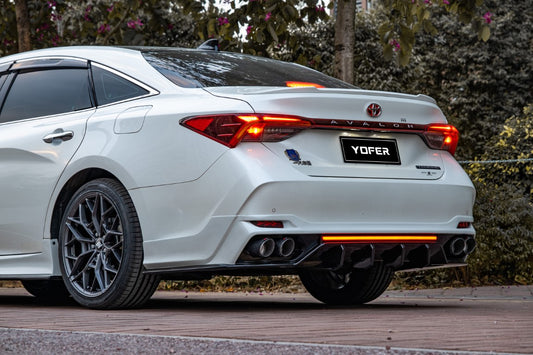 Toyota Avalon 5th Gen XX50 2019-2022 with Aftermarket Parts - Rear Diffuser & Canards PP from Yofer USA