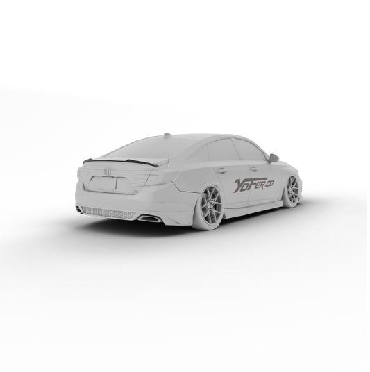 Honda Accord 10th 10.5th Gen 2018-2022 with Aftermarket Parts - V1 Style Rear Spoiler ABS from Yofer USA