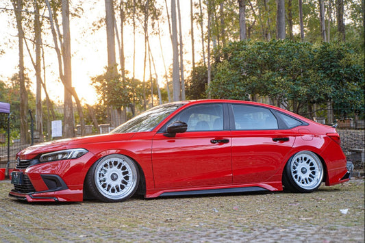 Honda Civic 11th Gen FE1 FE2 FE4 2022 2023 2024 & Civic 11th Gen FL1 FL2 FL4 2022 2023 2024 with Aftermarket Parts - V2 Style Side Skirts PP from Yofer USA