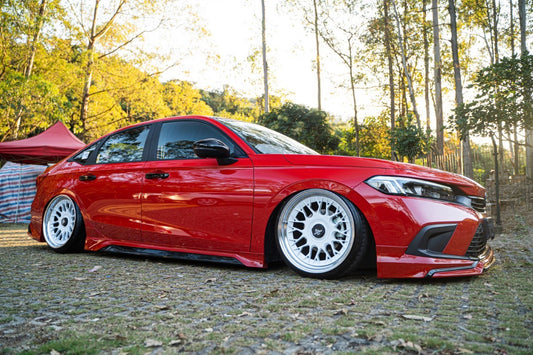 Honda Civic 11th Gen FE1 FE2 FE4 2022 2023 2024 & Civic 11th Gen FL1 FL2 FL4 2022 2023 2024 with Aftermarket Parts - V2 Style Side Skirts PP from Yofer USA