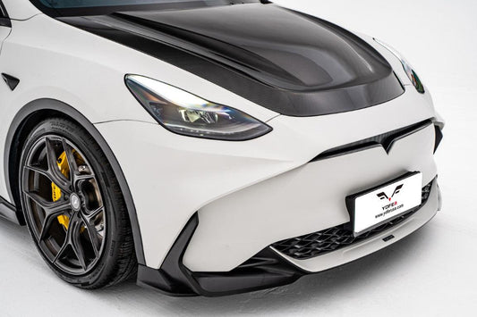 Tesla Model Y / Performance 2021-ON with Aftermarket Parts - Loong Flames Max Front Bumper PP from Yofer USA
