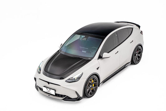 Tesla Model Y / Performance 2021-ON with Aftermarket Parts - Loong Flames Max Front Bumper PP from Yofer USA