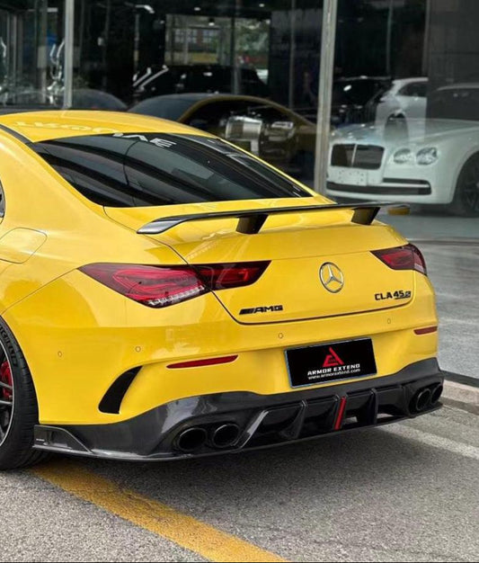 Mercedes Benz CLA45 CLA45S C118 2020 2021 2022 2023 2024 & CLA35 C118 2020 2021 2022 2023 2024 & CLA250 (With Sport Package Bumper) C118 2020 2021 2022 2023 2024 with Aftermarket Parts - AE Rear Diffuser Carbon Fiber from ArmorExtend