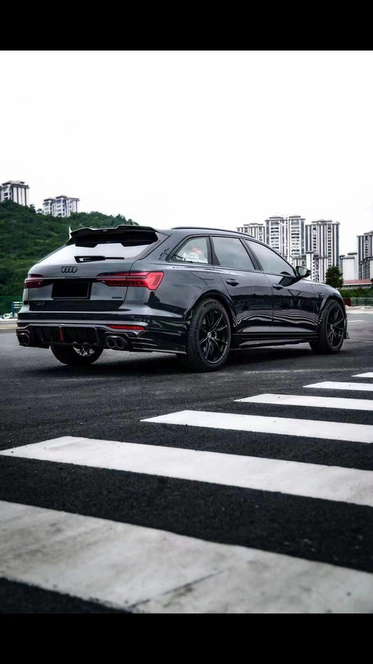 Audi A6 Allroad C8 2020-ON with Aftermarket Parts - V2 Style Rear Roof Spoiler Pre-preg Carbon Fiber from Karbel Carbon