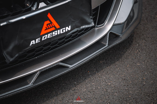 BMW 8 Series M850i 840i (With M-Package Bumper) G14 G15 G16 2018 2019 2020 2021 2022 2023 2024 with Aftermarket Parts - AE Style Front Canards Carbon Fiber from ArmorExtend