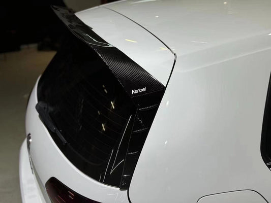 Volkswagen GTI MK7.5 2018 2019 2020 2021 with Aftermarket Parts - V2 Style Rear Roof Spoiler Pre-preg Carbon Fiber from Karbel Carbon