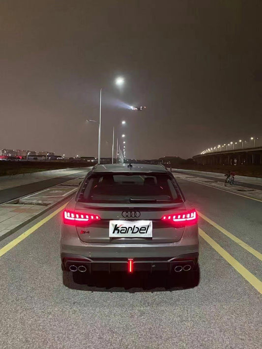 Audi S4 B9.5 2020-ON with Aftermarket Parts - Rear Diffuser & Canards V1 Style Pre-preg Carbon Fiber from Karbel Carbon
