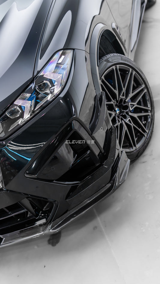 BMW X5M X5MC F95 & X6M X6MC F96 2024-ON (LCI) With Aftermarket Parts - AE Style Front Lip Carbon Fiber from ArmorExtend
