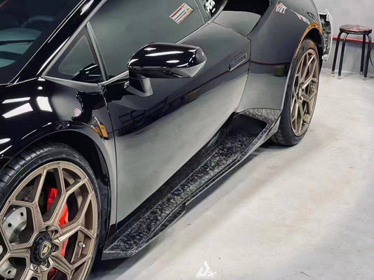 Lamborghini Huracan LP580 LP610 Evo RWD AWD Tecnica Performante STO 2015 2016 2017 2018 2019 2020 2021 2022 2023 2024 with Aftermarket Parts - Vor Style Side Skirts Pre-preg Carbon Fiber / FRP from Aero Republic