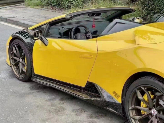 Lamborghini Huracan LP580 LP610 Evo RWD AWD Tecnica Performante STO 2015 2016 2017 2018 2019 2020 2021 2022 2023 2024 with Aftermarket Parts - Vor Style Side Skirts Pre-preg Carbon Fiber / FRP from Aero Republic