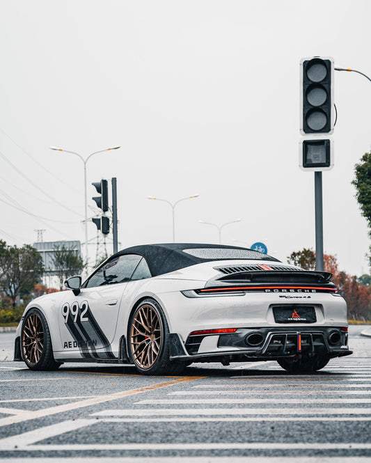 Porsche 911 992 Carrera/4/S/4S (Fits Aero Kit / Sport Package Only)2020-ON with Aftermarket Parts-ART Style Carbon Fiber Rear Diffuser Canards from Armorextend