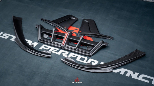 Porsche 911 992 Carrera/4/S/4S (Fits Aero Kit / Sport Package Only)2020-ON with Aftermarket Parts-ART Style Carbon Fiber Rear Diffuser Canards from Armorextend