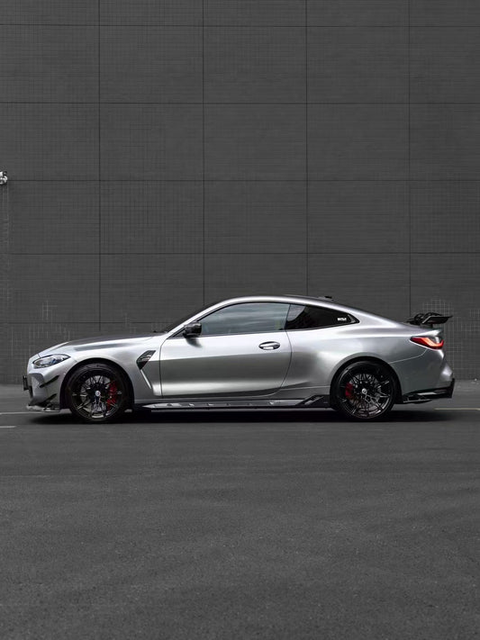 BMW M3 G80 G81 2021 2022 2023 2024 & M4 G82 G83 2021 2022 2023 2024 with Aftermarket Parts - AE Style Side Skirts Carbon Fiber from ArmorExtend