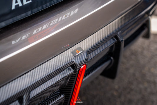 BMW 8 Series M850i 840i (With M-Package Bumper) G14 G15 G16 2018 2019 2020 2021 2022 2023 2024 with Aftermarket Parts - AE Rear Diffuser & Canards Carbon Fiber from ArmorExtend