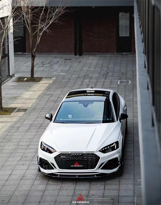 Audi RS5 B9.5 2020 2021 2022 2023 2024 with Aftermarket Parts - AE Style Front Lip Carbon Fiber from ArmorExtend