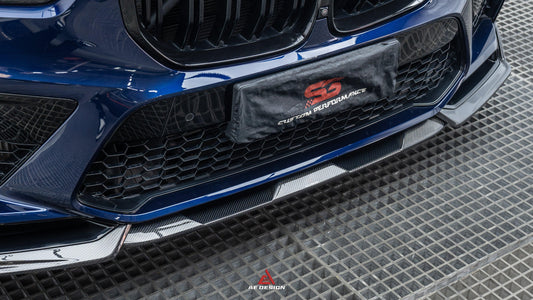 BWM X5M X5MC F95 Pre-LCI 2020 2021 2022 2023 with Aftermarket Parts - AE Style Front Lip Carbon Fiber from ArmorExtend