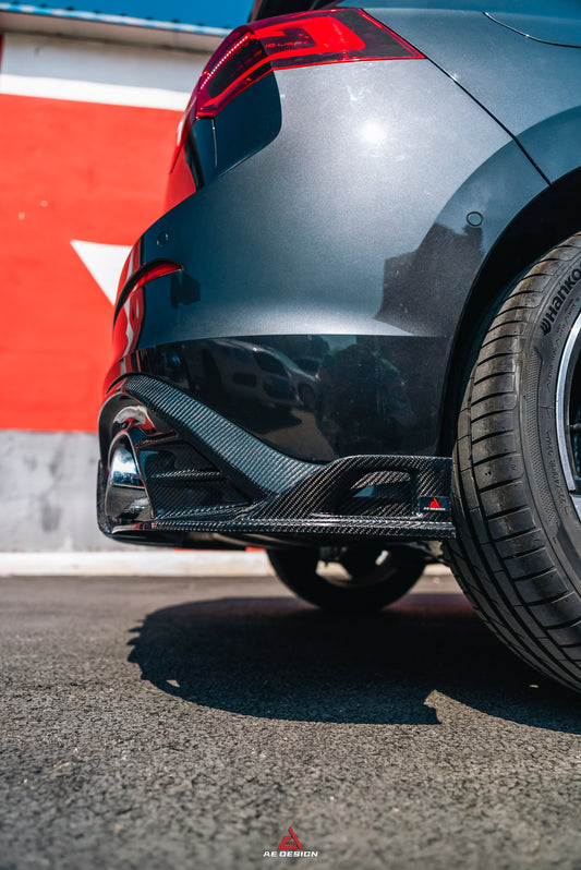 Volkswagen GTI & R-line MK8 2022 2023 2024 with Aftermarket Parts - AE Rear Diffuser Carbon Fiber from ArmorExtend