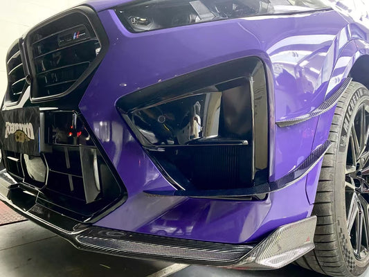 BMW X5M X5MC F95 & X6M X6MC F96 2024-ON (LCI) With Aftermarket Parts - AE Style Front Lip Carbon Fiber from ArmorExtend