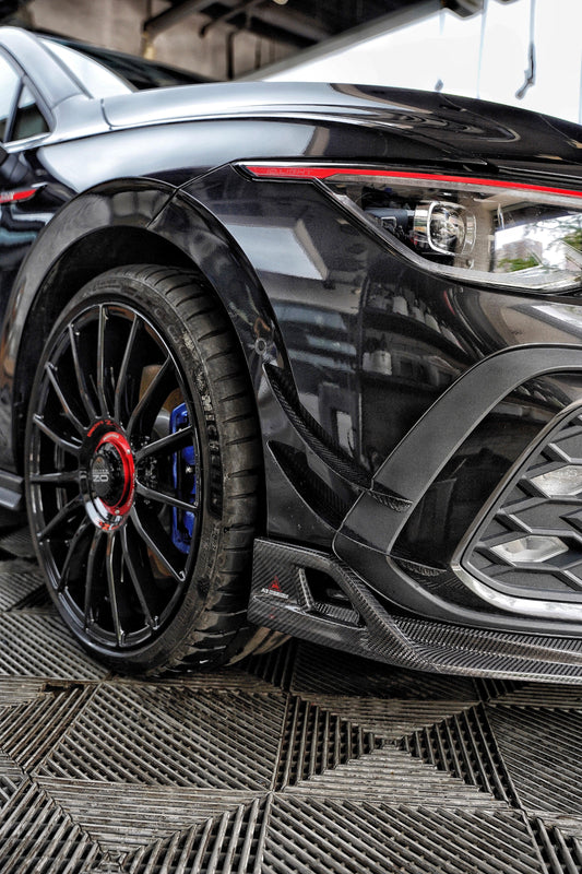 Volkswagen GTI & R-line MK8 2022 2023 2024 with Aftermarket Parts - AE Front Canards Carbon Fiber from ArmorExtend