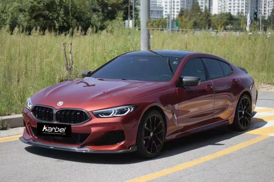 BMW 8 Series M850 840 (With M-Package Bumper) G14 G15 G16 2018 2019 2020 2021 2022 2023 2024 with Aftermarket Parts - Front Lip Pre-preg Carbon Fiber from Karbel Carbon