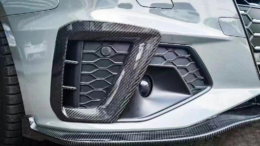 Audi S4 A4 S-line (with s-line bumper, does not fit base model) B9.5 2020-ON with Aftermarket Parts - Upper Valences Pre-preg Carbon Fiber from Karbel Carbon