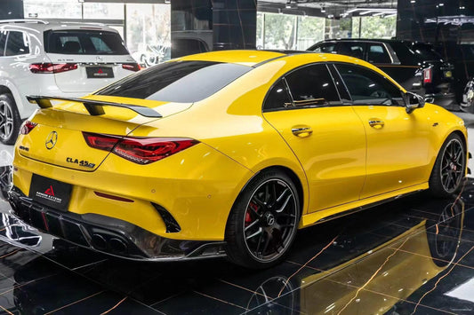 Mercedes Benz CLA45 CLA45S C118 2020 2021 2022 2023 2024 & CLA35 C118 2020 2021 2022 2023 2024 & CLA250 (With Sport Package Bumper) C118 2020 2021 2022 2023 2024 with Aftermarket Parts - AE Rear Diffuser Carbon Fiber from ArmorExtend