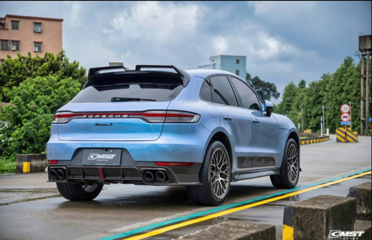 Porsche Macan 95B.1 Base/S/GTS/Sport Edition/Turbo 2016 2017 2018 & Macan 95B.2 Base/S/GTS/Turbo 2019 2020 2021 with Aftermarket Parts - Rear Roof Spoiler Carbon Fiber / FRP from CMST Tuning