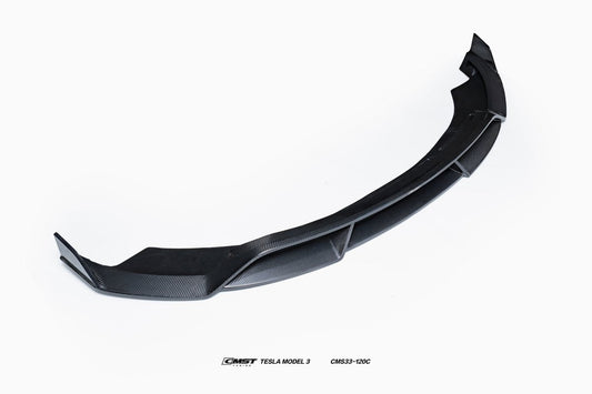 Tesla Model 3 Highland 2024-ON with Aftermarket Parts - V1 Front Lip Carbon Fiber from CMST Tuning