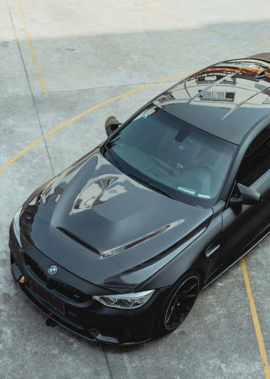 BMW M3/M3C F80 F81 2014-2018 & M4/M4C F82 F83 2014-2020 with Aftermarket Parts - GTS Carbon Fiber & FRP Hood Bonnet from CMST Tuning