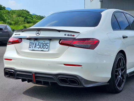 Mercedes Benz E-Class E63S E63 E53 E43 AMG E550 E450 E400 E350 E300 W213 2017-2023 with Aftermarket Parts - Carbon Fiber FRP Rear Diffuser from CMST Tuning