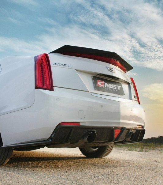 Cadillac ATS 2013-2019 ATS-V 2013-2019 with Aftermarket Parts - Rear Duck Bill Tail Spoiler Carbon Fiber / FRP from CMST Tuning