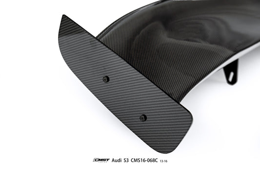 Audi RS3 S3 A3 8V/8V.5 2014 2015 2016 2017 2018 2019 2020 with Aftermarket Parts - V1 Style Rear Wing Carbon Fiber from CMST Tuning