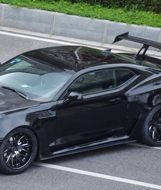 Camaro 6th Gen Z/28 2SS 1SS 3LT 2LT 1LT 2LS 1LS 2015-2024 & Camaro 6th Gen ZL1 2017-2024 with Aftermarket Parts - Widebody Style Side Skirts Carbon Fiber / FRP from CMST Tuning