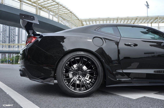 Chevrolet Camaro 6th Gen Z/28 2SS 1SS 3LT 2LT 1LT 2LS 1LS 2015-2024 & Camaro 6th Gen ZL1 2017-2024 with Aftermarket Parts - Widebody Style Front Fenders & Rear Quarter Panel Fender Carbon Fiber / FRP from CMST Tuning