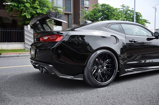 Chevrolet Camaro 6th Gen Z/28 2SS 1SS 3LT 2LT 1LT 2LS 1LS 2015-2024 & Camaro 6th Gen ZL1 2017-2024 with Aftermarket Parts - Widebody Style Front Fenders & Rear Quarter Panel Fender Carbon Fiber / FRP from CMST Tuning