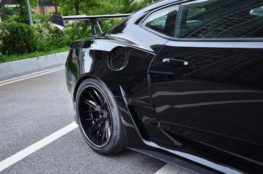 Chevrolet Camaro 6th Gen Z/28 2SS 1SS 3LT 2LT 1LT 2LS 1LS 2015-2024 & Camaro 6th Gen ZL1 2017-2024 with Aftermarket Parts - Widebody Style Front Fenders & Rear Quarter Panel Fender Carbon Fiber / FRP from CMST Tuning
