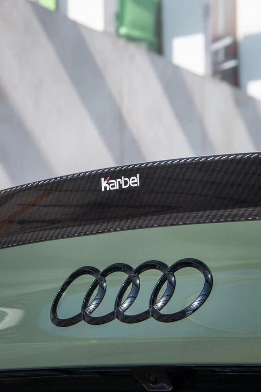 Karbel Dry Carbon Fiber Rear Spoiler Ver.1 For Audi Audi RS5 & S5 A5 S-Line & A5 B9 B9.5 2017-Early 2025 4 Door Sedan