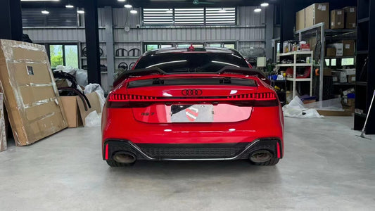 Audi RS7 S7 A7 C8 2019-ON with Aftermarket Parts - Rear Spoiler Pre-preg Carbon Fiber from Karbel Carbon