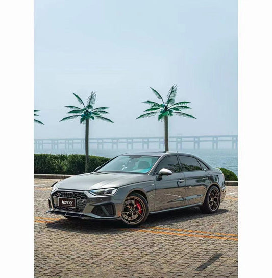 Audi S4 A4 S-line (with s-line bumper, does not fit base model) B9.5 2020-ON with Aftermarket Parts - Front Lip Pre-preg Carbon Fiber from Karbel Carbon
