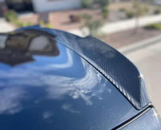 BMW 4 series 430i M440i G22 G23 2020-ON & M4 / M4C / M4CS G82 2021-ON with Aftermarket Parts - Rear Spoiler Pre-preg Carbon Fiber from Karbel Carbon