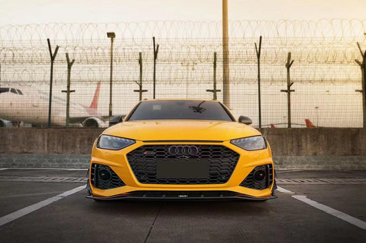 Audi RS4 B9.5 2020 2021 2022 2023 2024 with Aftermarket Parts - Head Light Trim Overlay Pre-preg Carbon Fiber from Karbel Carbon