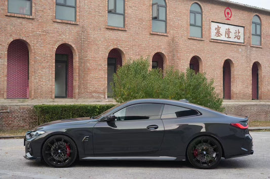 BMW 4 series 430i (with M-package bumper, does not fit base model) M440i G22 G23 2020-ON with Aftermarket Parts - Side Skirts Pre-preg Carbon Fiber from Karbel Carbon