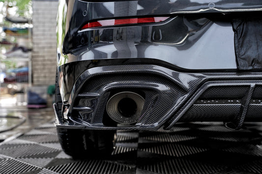 Volkswagen GTI & R-line MK8 2022 2023 2024 with Aftermarket Parts - AE Rear Diffuser Carbon Fiber from ArmorExtend