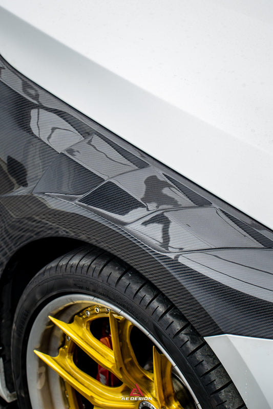 BMW M2 & M2C G87 2023 2024 with Aftermarket Parts - AE Style Front Fenders Carbon Fiber from ArmorExtend