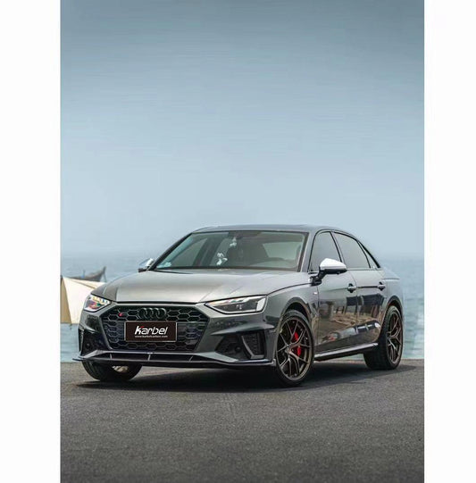 Audi S4 A4 S-line (with s-line bumper, does not fit base model) B9.5 2020-ON with Aftermarket Parts - Front Lip Pre-preg Carbon Fiber from Karbel Carbon