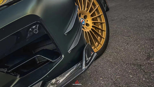 BMW M5 / M5C F90 Pre-LCI 2018 2019 2020 & M5 / M5C F90 LCI 2021 2022 2023 2024 With Aftermarket Parts - AE Lower Lip & Middle Lip Carbon Fiber from ArmorExtend