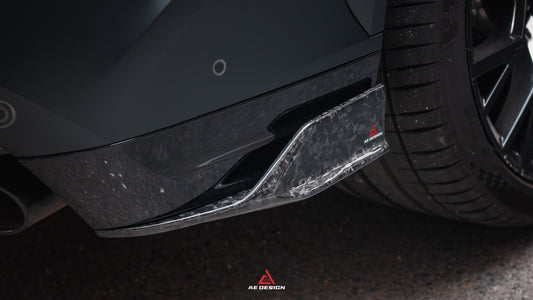 BMW X5M X5MC F95 & X6M X6MC F96 2024-ON (LCI) With Aftermarket Parts - AE Style Front Lip Carbon Fiber from ArmorExtend