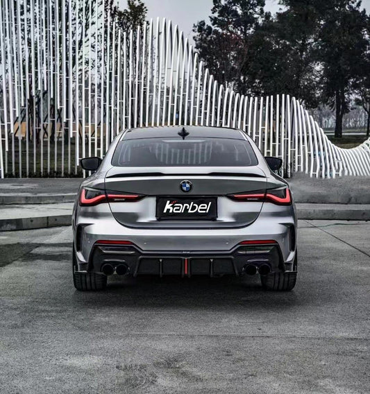 BMW 4 series 430i M440i G22 G23 2020-ON & M4 / M4C / M4CS G82 2021-ON with Aftermarket Parts - Rear Spoiler Pre-preg Carbon Fiber from Karbel Carbon