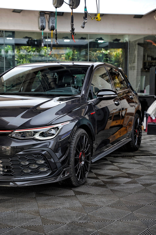 Volkswagen GTI & R-line MK8 2022 2023 2024 with Aftermarket Parts - AE Style Front Lip Carbon Fiber from ArmorExtend